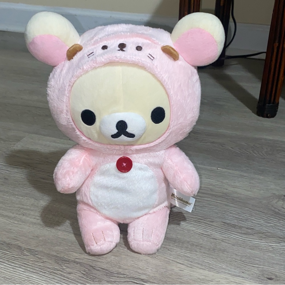 Rilakkuma San-X Korilakkuma Costume Pink Sea Otter Plush 12”